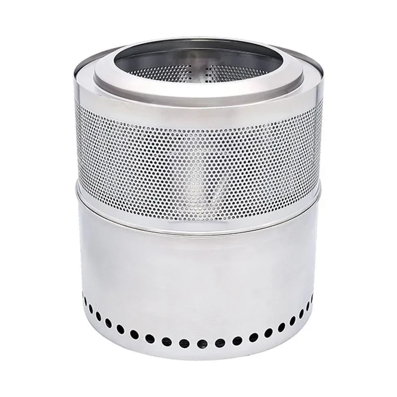 Split stainless steel, stove, campfire, patio smokeless barbecue stove y