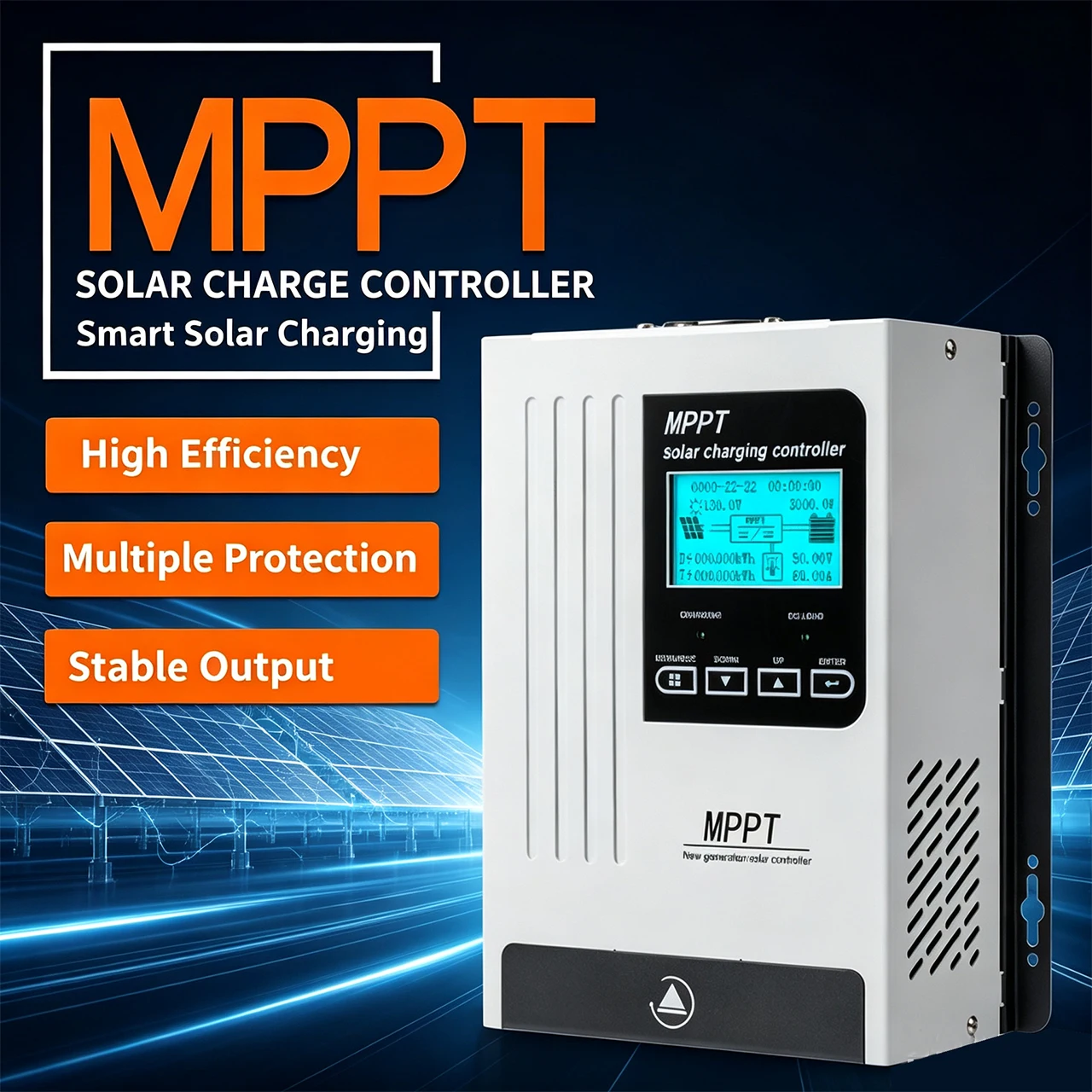 MPPT 60A   MPPT  12V 24V 48V for Solar Panels,  Smart Solar Charge Controller  MPPT LiFePO4 Lithium Battery, LCD Screen view 5