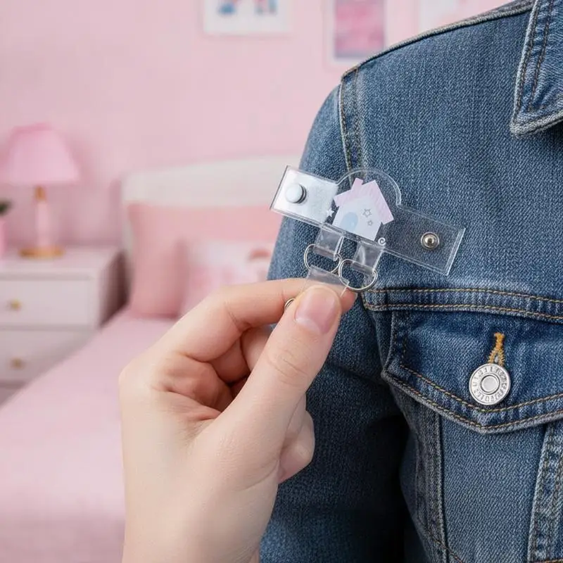 Cartoon Buckle Bag Strap Extension Buckle PVC Transparent Bag Hanging Buckle Doll Accessories Pain Bag Buckle Display Buckle