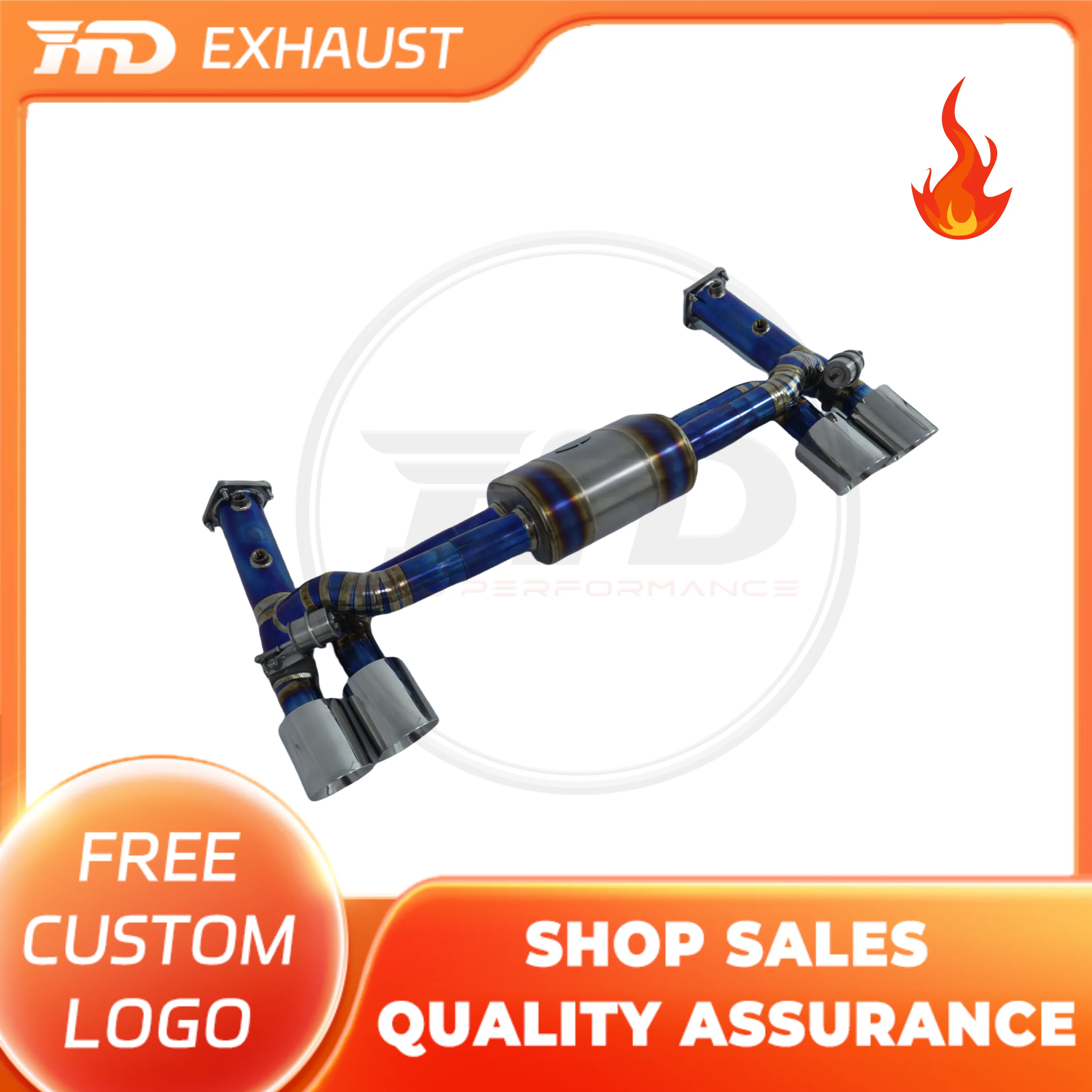 

HMD Exclusive customization Titanium Alloy Exhaust System Performance Catback For Porsche 911 991.2 3.0T with Muffler