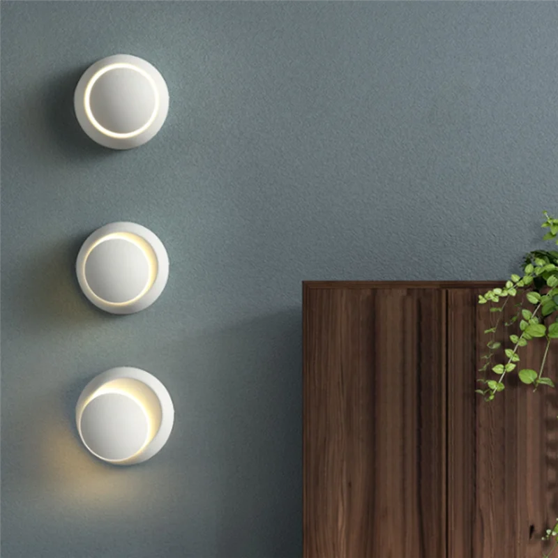 

AT19-5W LED Modern Wall Lamps 350 Degree Rotatable Lamp Wall 85-265V Warm Light 3000K For Living Room & Bedroom