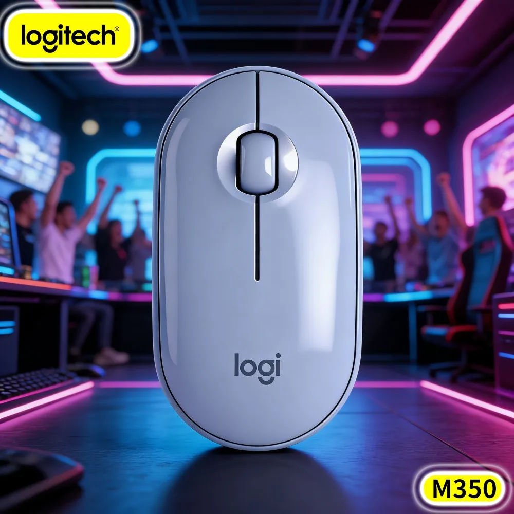 Logitech M350 Silent Wireless Mouse - Dual Connectivity, Slim Design, Recycled Plastic, 1000 DPI, Eco-Conscious Users' Pick