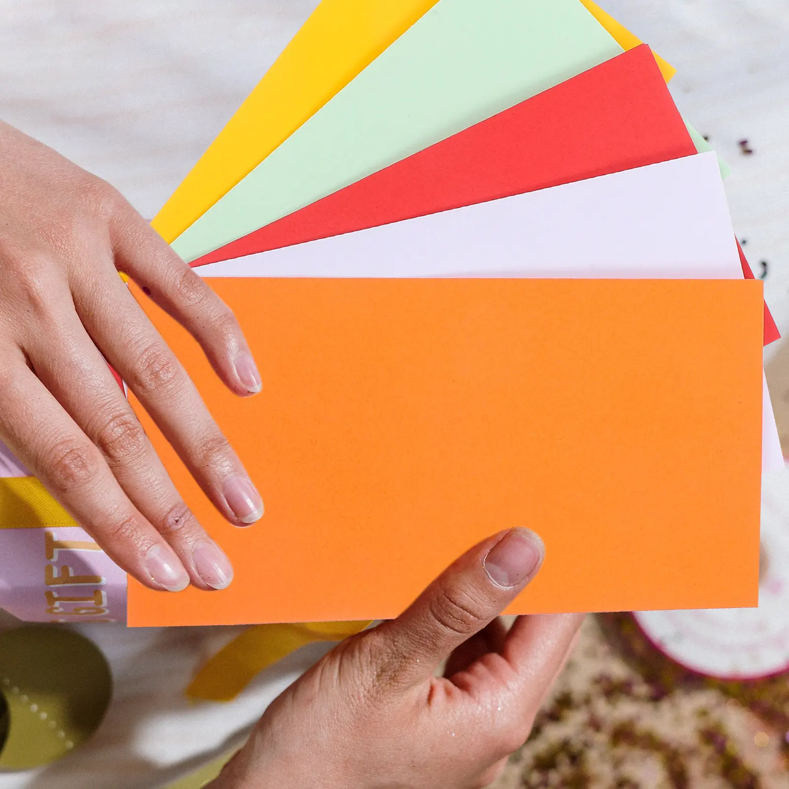 

50Pcs Budget Cash Envelopes Colored Paper Money Organizers for Saving Spending Control and Small Items Money Organizer for Cash