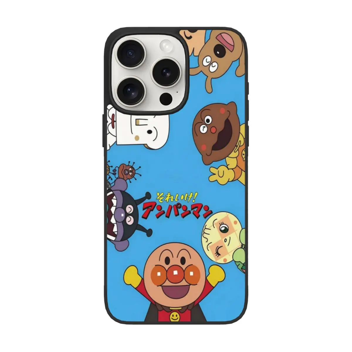 

Luxury Anpanmand Anime Cartoon Case For iPhone 15 Pro Pro Max Cover TPU Soft Baikinman Dokinchan Horaman Melon girl Back Cover