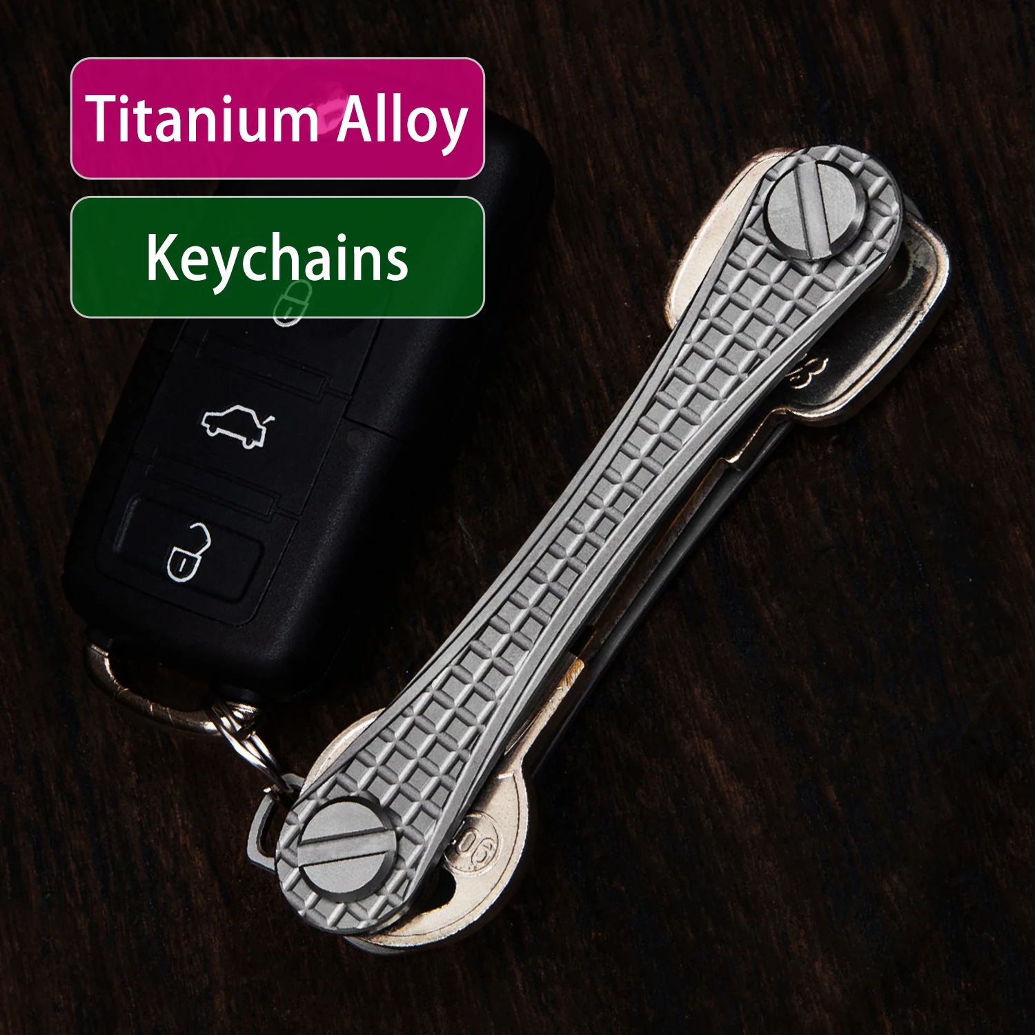 Titanium Keychain Minimalist Pocket-Sized Key Holder Key Organizer New Outdoor Tool Multifunctional Car Keyring Free Shipping