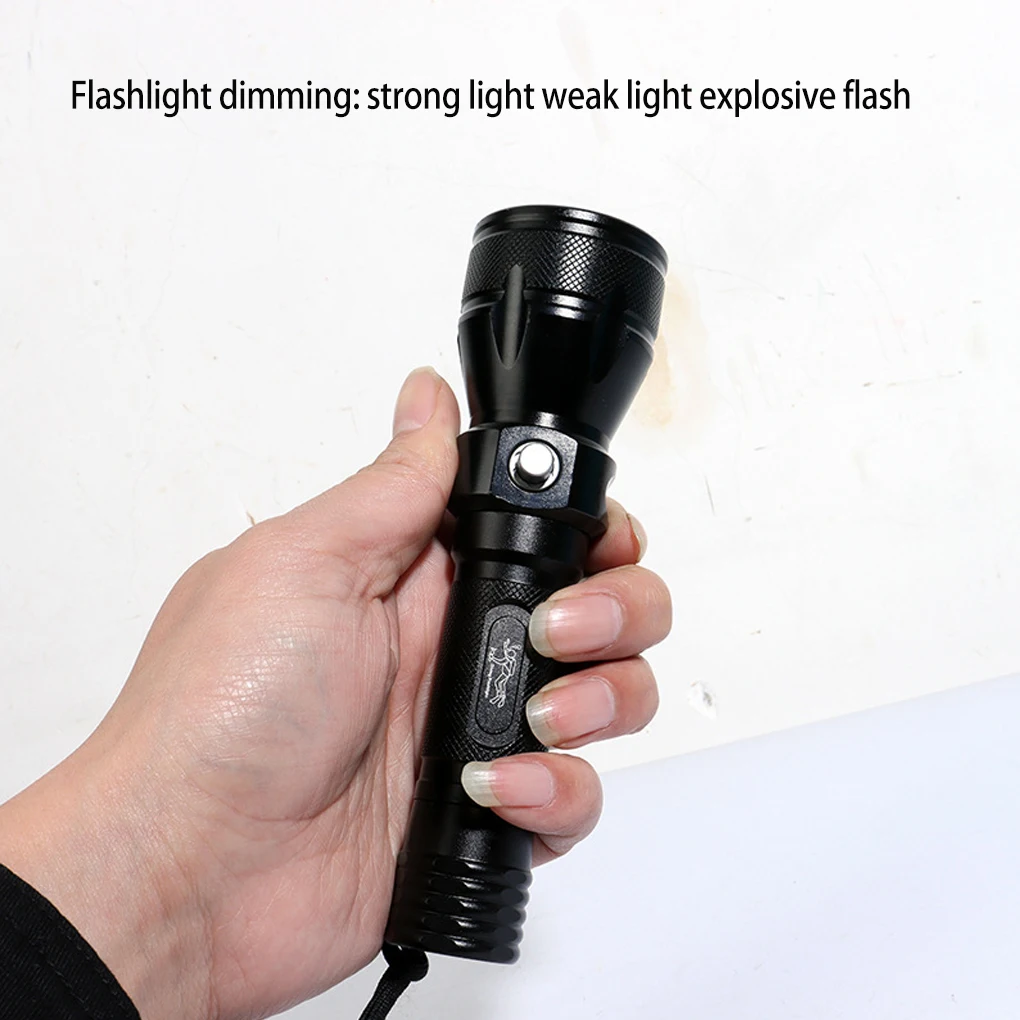Senter Scuba Diving LED, lampu Lumen multifungsi paduan Aluminium untuk memancing, mendaki, berkemah, Trekking