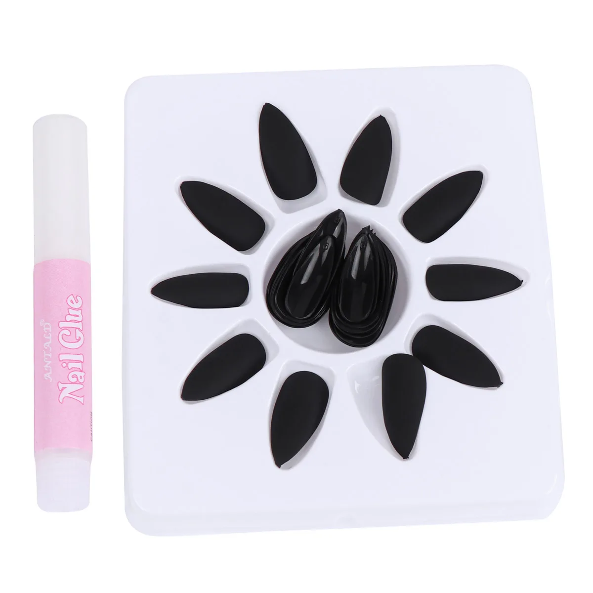 

24pcs Long Coffin French Fake Nail Stickers Women Decor Artificial False Nails Easy Apply DIY Home Party Birthday Festival