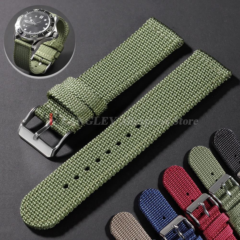 18/20/22/24mm bracelet de montre en toile de Nylon pour Seiko armée militaire bracelet tissé bracelet à dégagement rapide hommes femmes Sport bracelets de montre