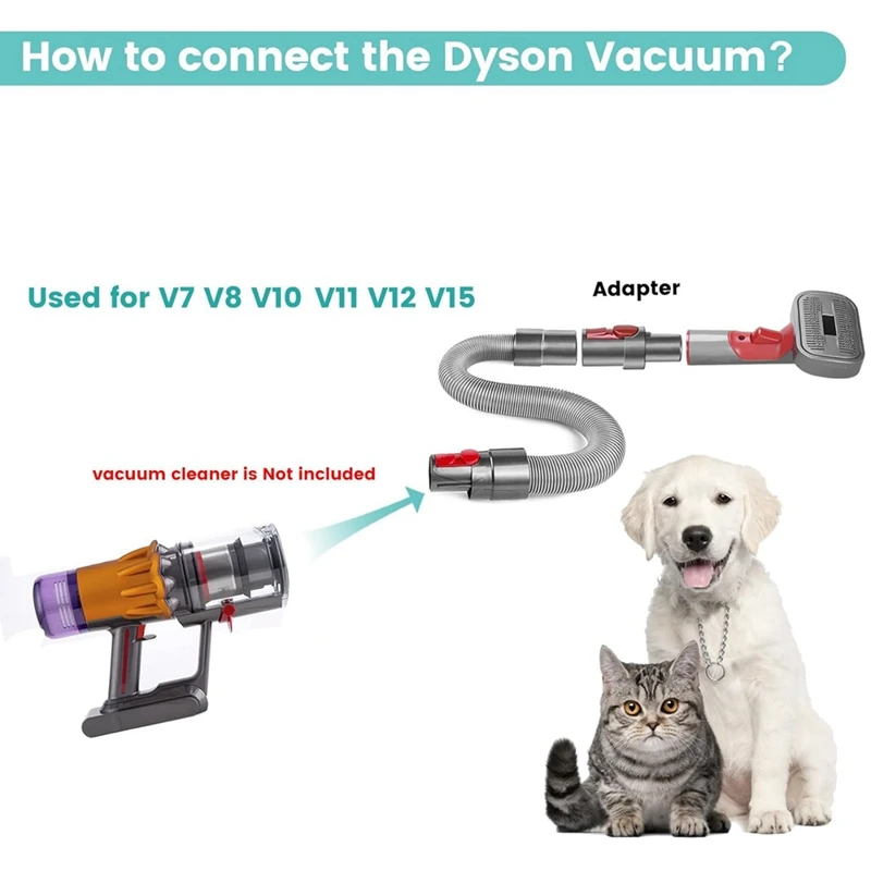 Pet Dog Grooming Kit For Dyson Vacuum V7 V8 V10 V11 V12 V15,Dog Grooming Brush Attachment,Dog Hair Groomer Tools