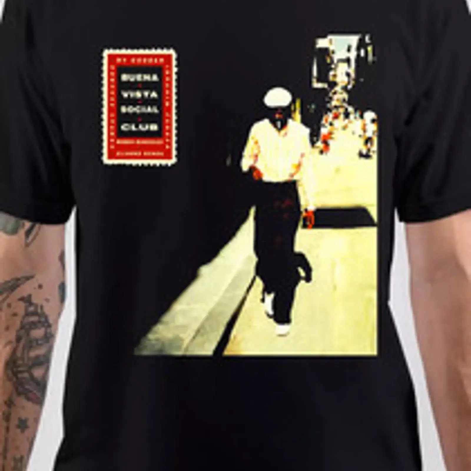 Camiseta Buena Vista Social Club vintage Washed homme designer clothes Top For Everyday Wear Stretched fashion graphic Soft