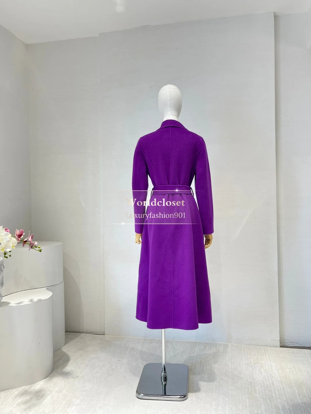 

Women's Retro Trench Style Long Sleeve Lapel Double-faced Wool Coat Jacket 2025 New Autumn Winter