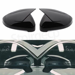 ABT-style Glossy Black Side Rear View Rearview Mirror Replace Cap Cover For Audi A4 S4 RS4 B9 2016 -22 A5 S5 RS5 8W6 Car Styling