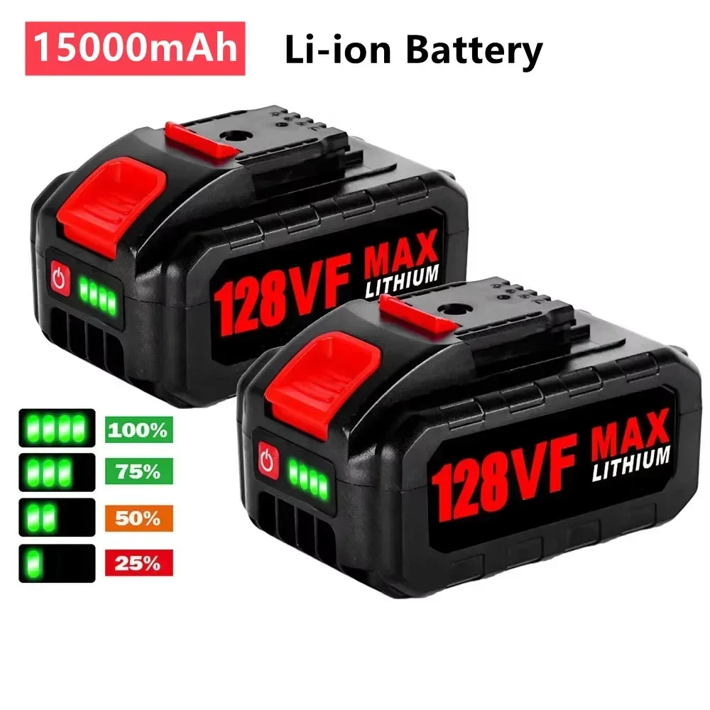 18V 128VF Rechargeable Battery 15000mAh High-capacity Li-Ion Battery for Worx WA3551 WA3553 WA3641 WG629E WG546E WU268 PowerTool