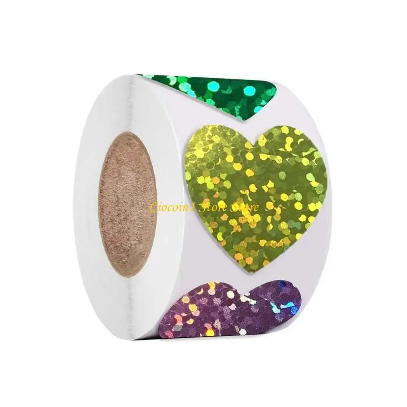 ملصق نجمة A3PC ملصق على شكل قلب لامع ملصق تغليف لسكرابوكينغ #4