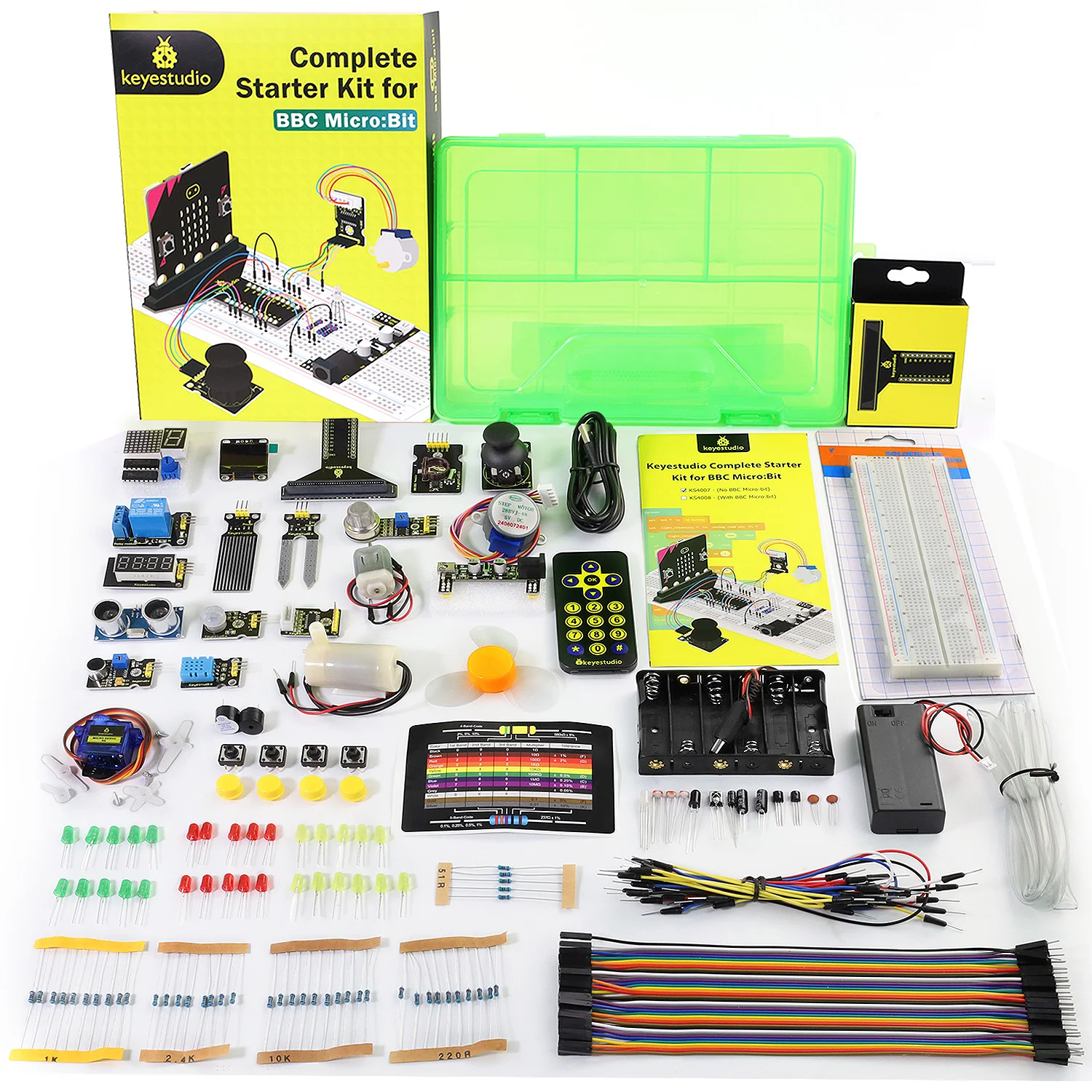

Keyestudio Microbit V2 Complete Starter Kit +48 Projects for BBC Micro:bit V2 Kids STEAM Educational Makecode Programming Kits