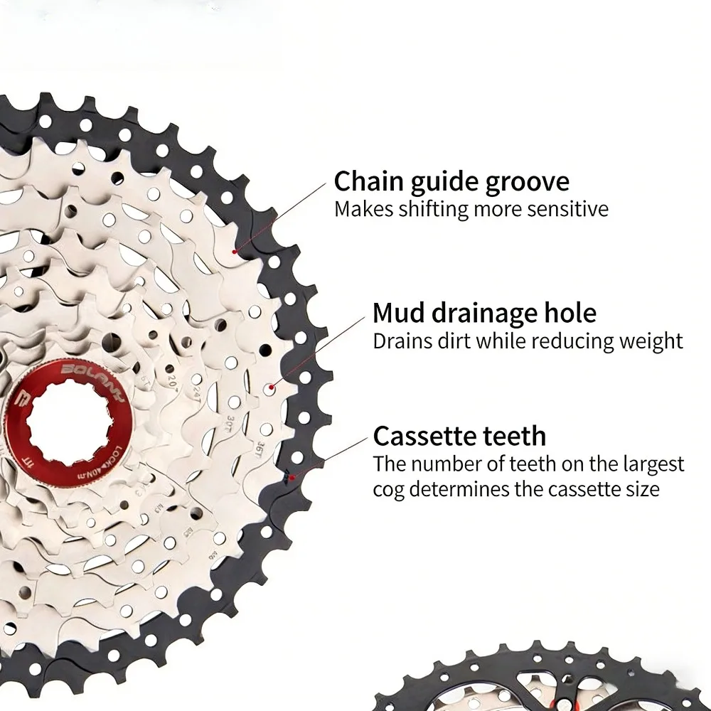 

Cassette Freewheel 8/9/10 Speed Gears Replacement Parts for Mountain Bikes & Road Bicycles