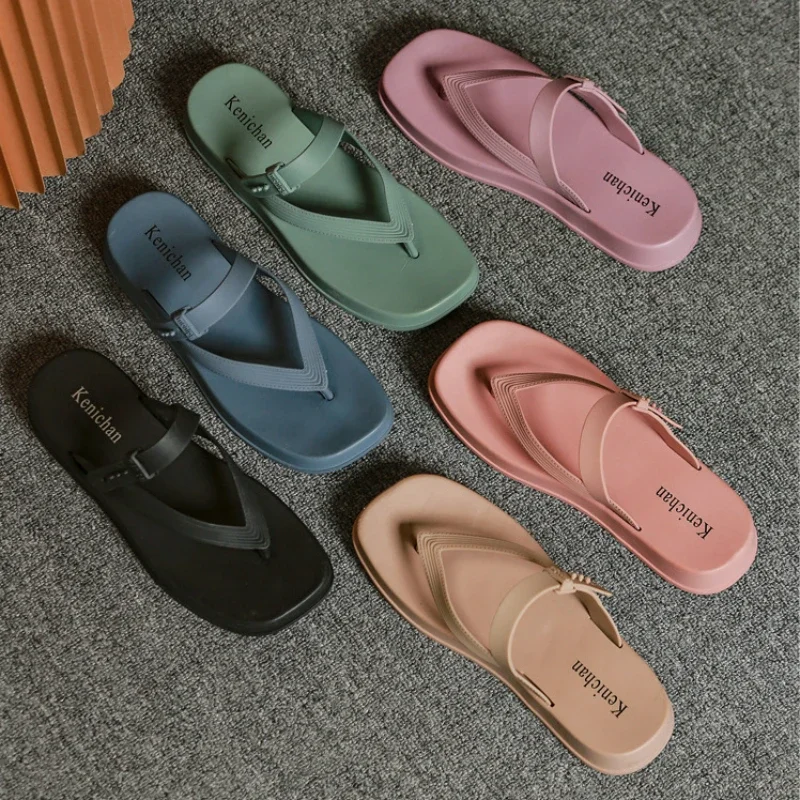 Summer Flip Flops for Women Casual Flat Slippers Sandals Comfort Lady PVC Beach Shoes Woman Slides Footwear Chanclas Mujer