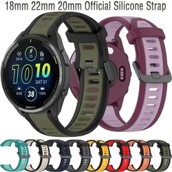 18mm 22mm 20mm Official Silicone Strap for Garmin Forerunner 55 965 265 165/Venu 3/Active 5/Vivoactive 5 Band Bracelet Correa