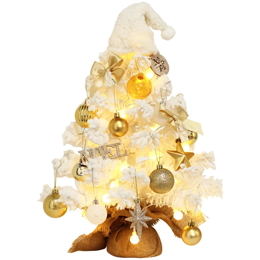 

LED Light Up Artificial Xmas Tree Desktop Table Christmas Decor Small Christmas Ornament Festival Adornment Xmas Tree Decor