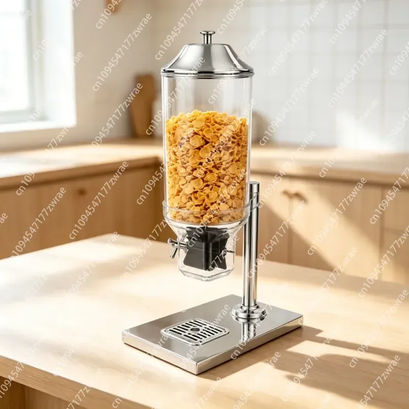 7L Dry Food Dispenser Storage Container Countertop Candy Nut Grain Cereal Dispenser Container for Hotel Buffet Breakfast