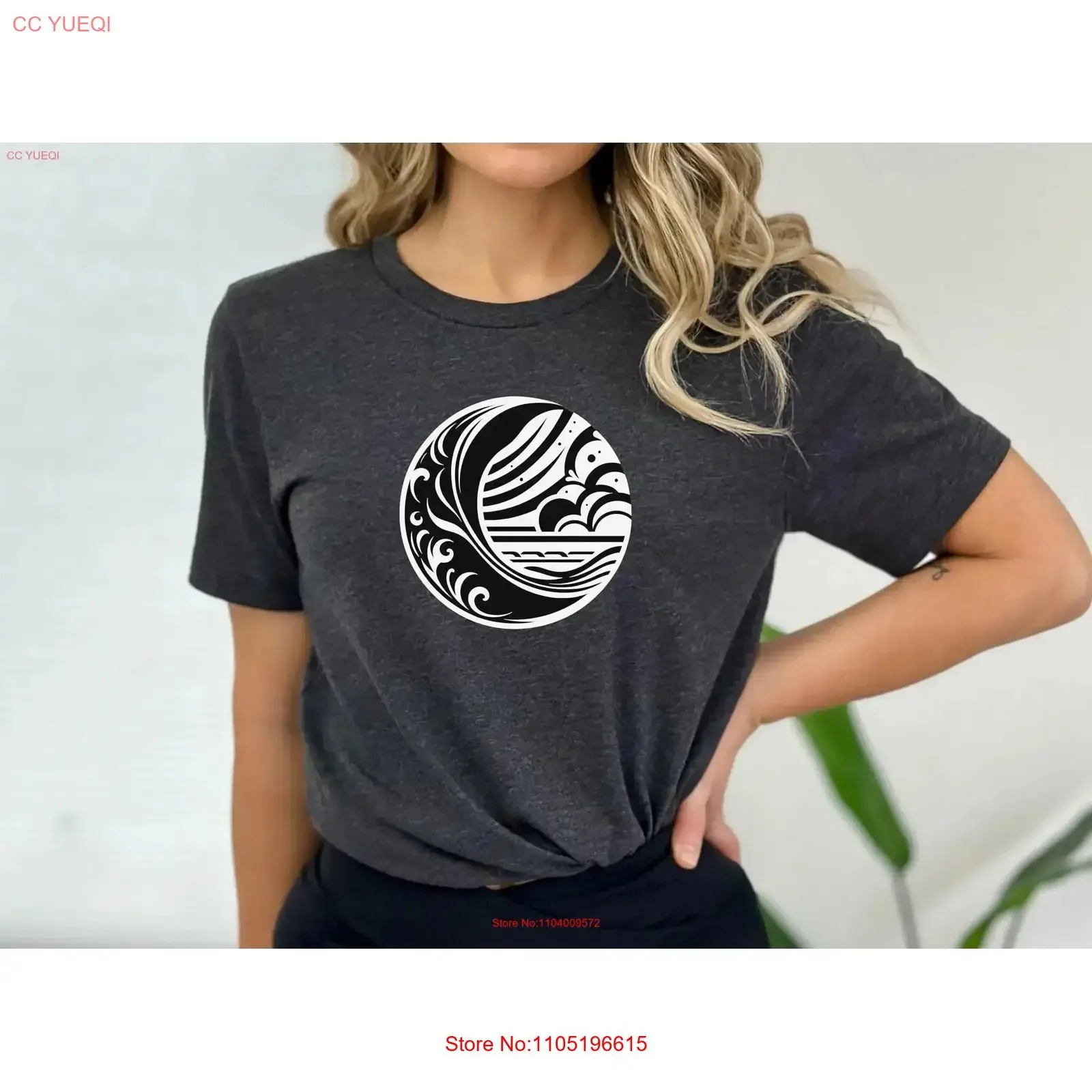 

Футболка в форме полумесяца, небесное и звездное ночное небо, мечтатель, винтажная стираная повседневная дышащая уличная одежда, унисекс, мягкая, универсальная