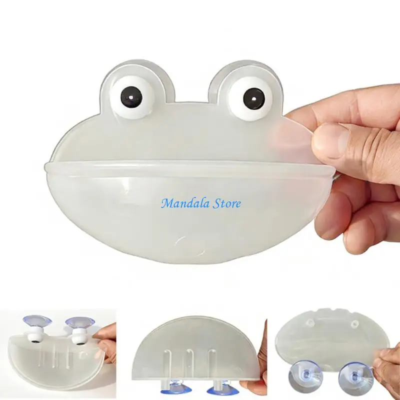 U2JC 4Pcs Frogs Water Bowl Feeder With Strong Suction Cup Design For Small Pet Reptiles And Amphibians Terrariums Decors