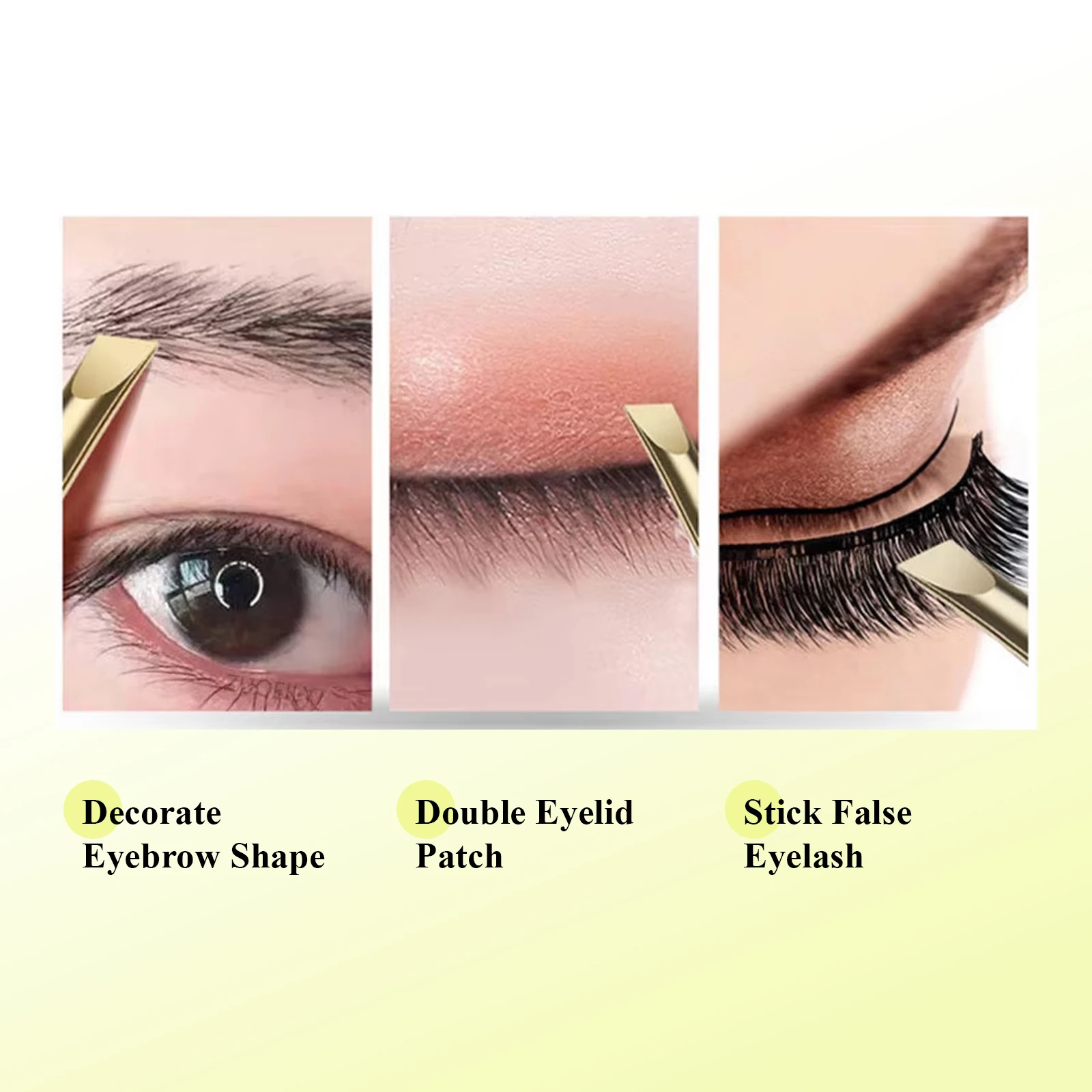 Herramientas de maquillaje Pinzas para pestañas DIY Pinzas para cejas Pinza para el cabello
