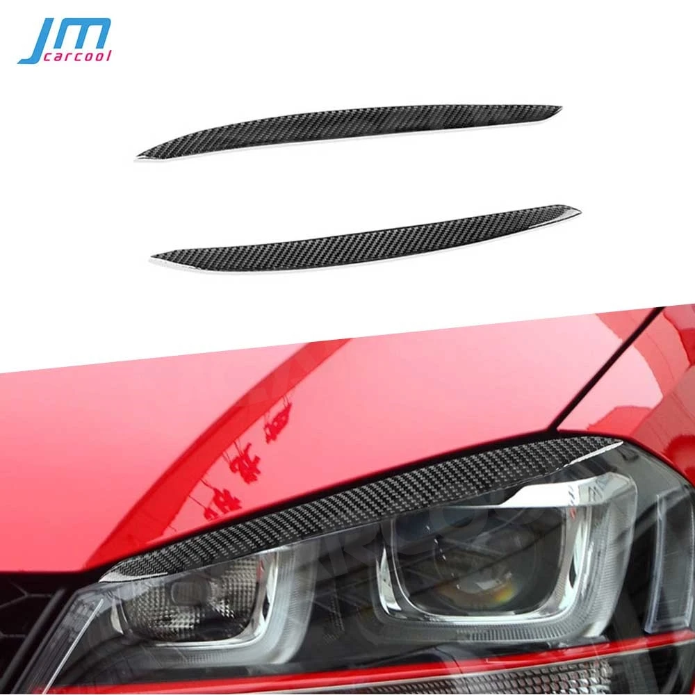 Carbon Fiber Eyebrow Headlight Covers Body Kits forfor Volkswagen Golf 7 MK7 2013-2018 Front Bumper Eyelids Car Accessories