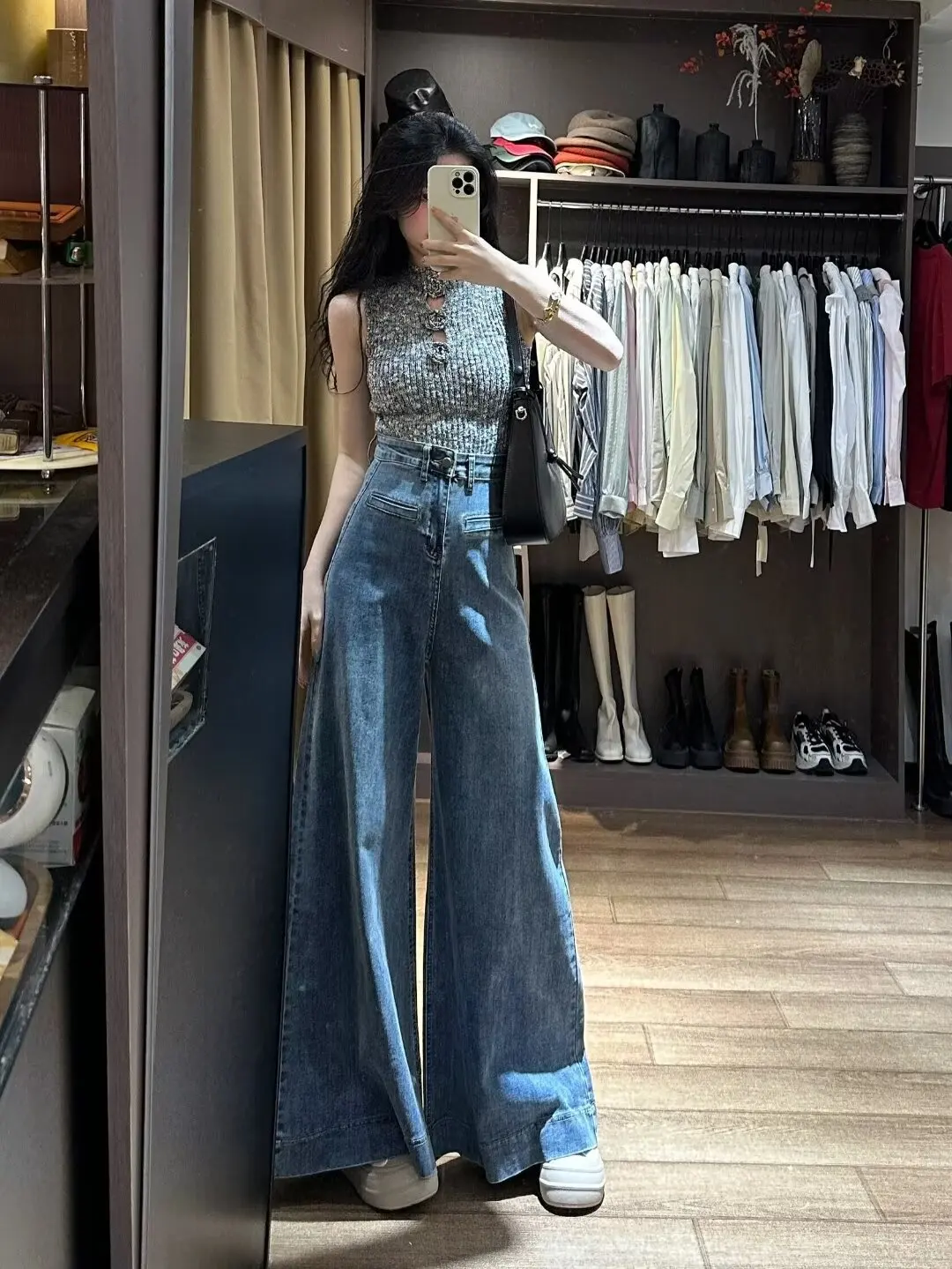 فضفاض الجينز Y2k سراويل نسائية نحيل الجينز امرأة عالية الخصر السراويل النسائية ملابس الربيع الأمريكية خمر Coquette جان الملابس