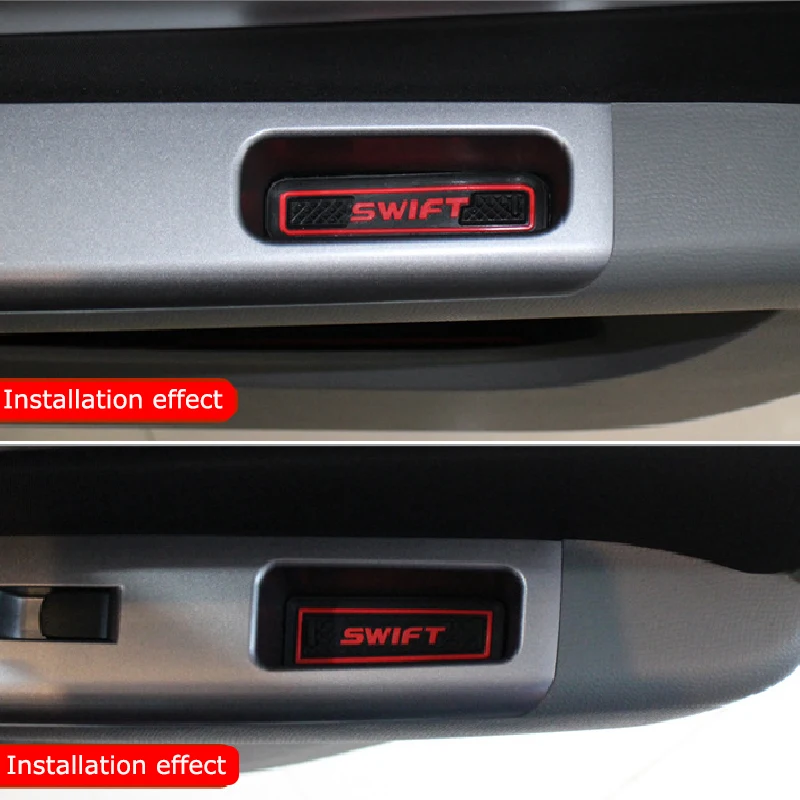 Anti-Slip Door Groove Pads For Suzuki Swift 2005-2012 2013 2014 Rubber Non-slip Gate Slot Mat Cup Coaster Car Decor Accessories