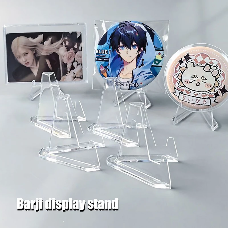 

Clear Acrylic Storage Case with 9 Compartments Or 10 Mini Brackets for Badge Display Stand Nail Art Crafts And DIY Accessories