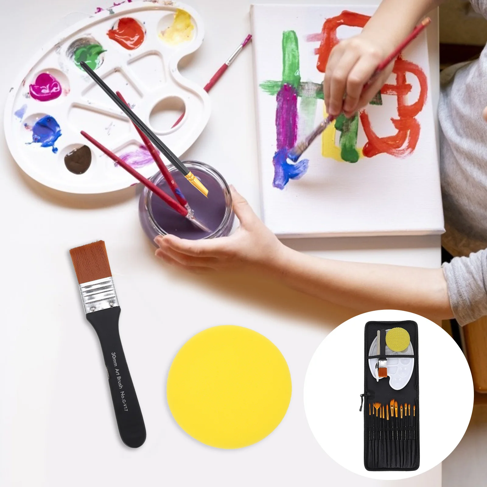 

Water Color Paint Brushes Small Detail Beginner Watercolor Kit Artist Travel Oil Painting Portable Kits Pens for