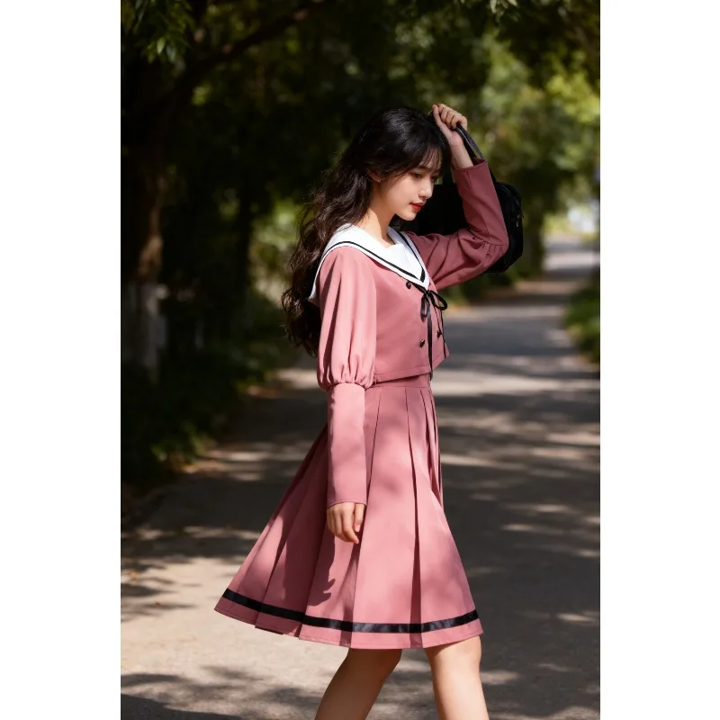 أنيمي زهرة عطرة تزهر مع شخصية الكرامة واغوري كاوروكو تأثيري حلي قميص فستان ربطة القوس فيونكة زي مدرسي المرأة