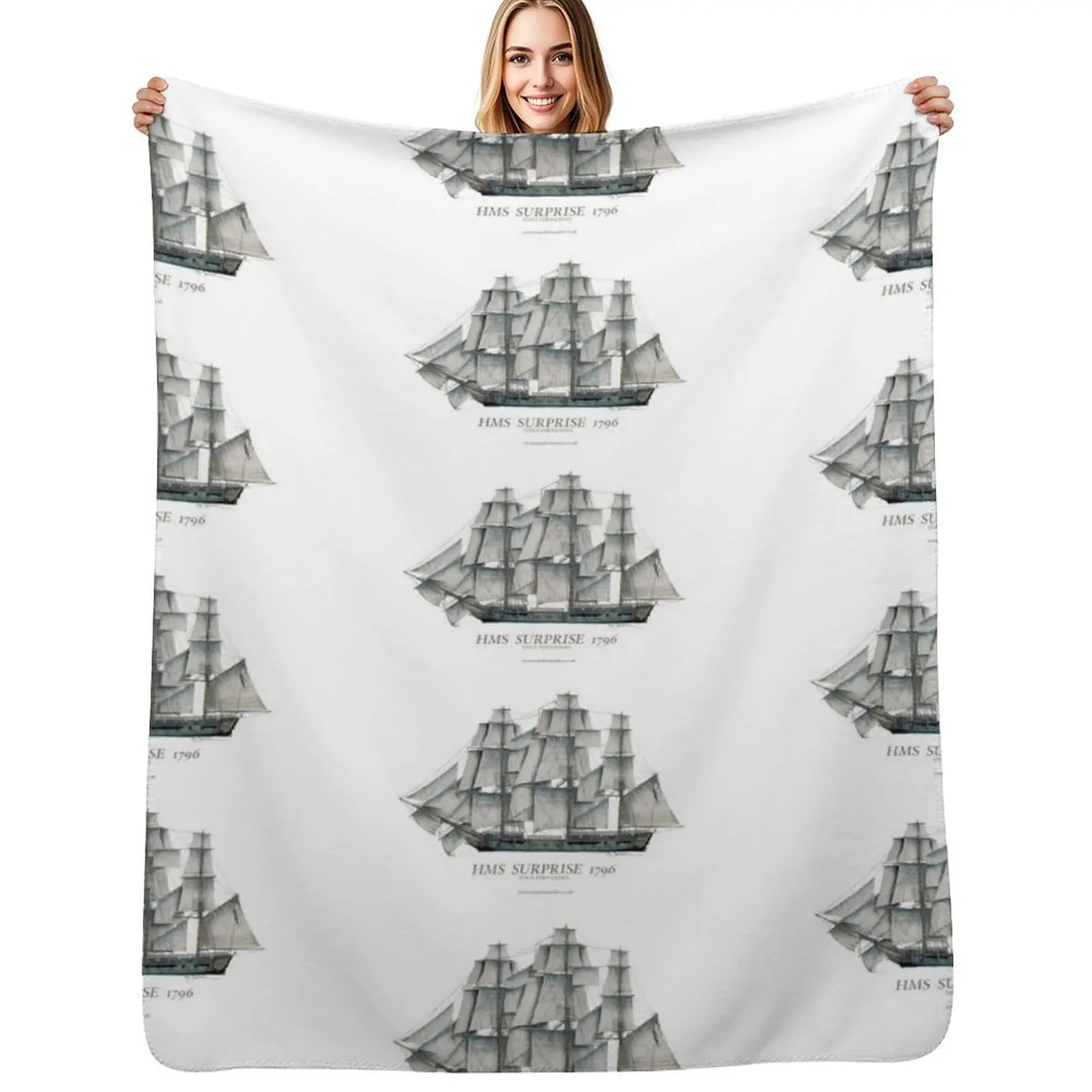 

HMS Surprise 1796 Throw Blanket Soft Plaid Blankets For Baby Comforter Thermal Blankets
