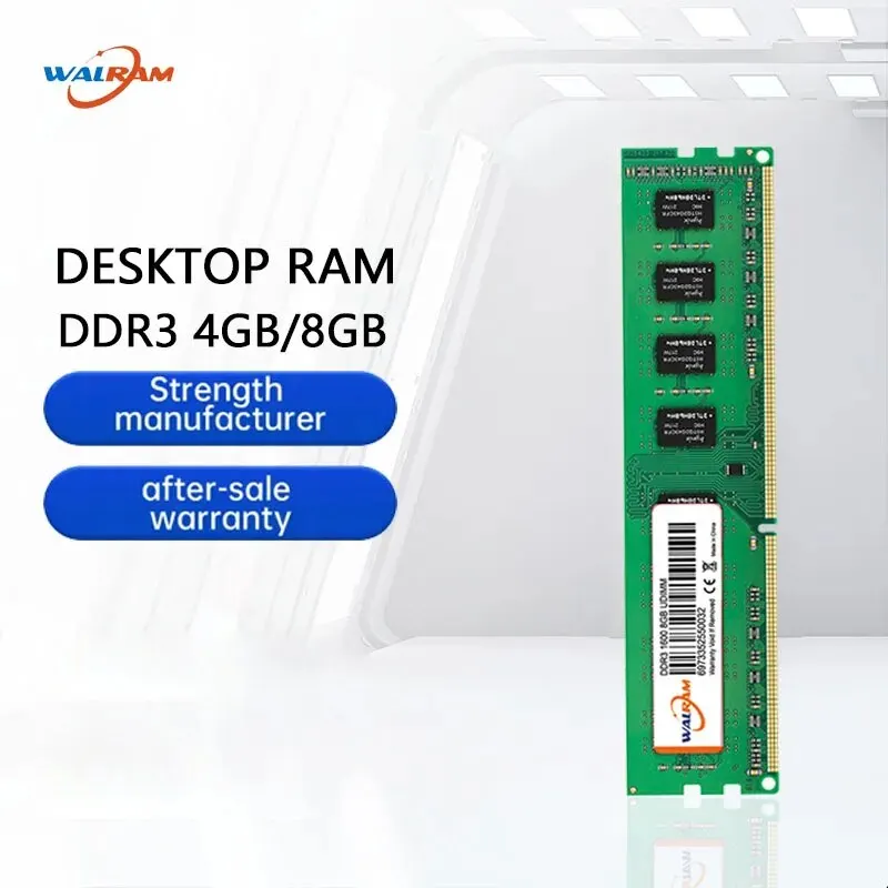 Настольная Память WALRAM DDR3 RAM 8 ГБ/4 ГБ 1600 МГц PC3 12800U Non-ECC UDIMM Без Охлаждающего Плавника 1,5 В Для Настольных ПК