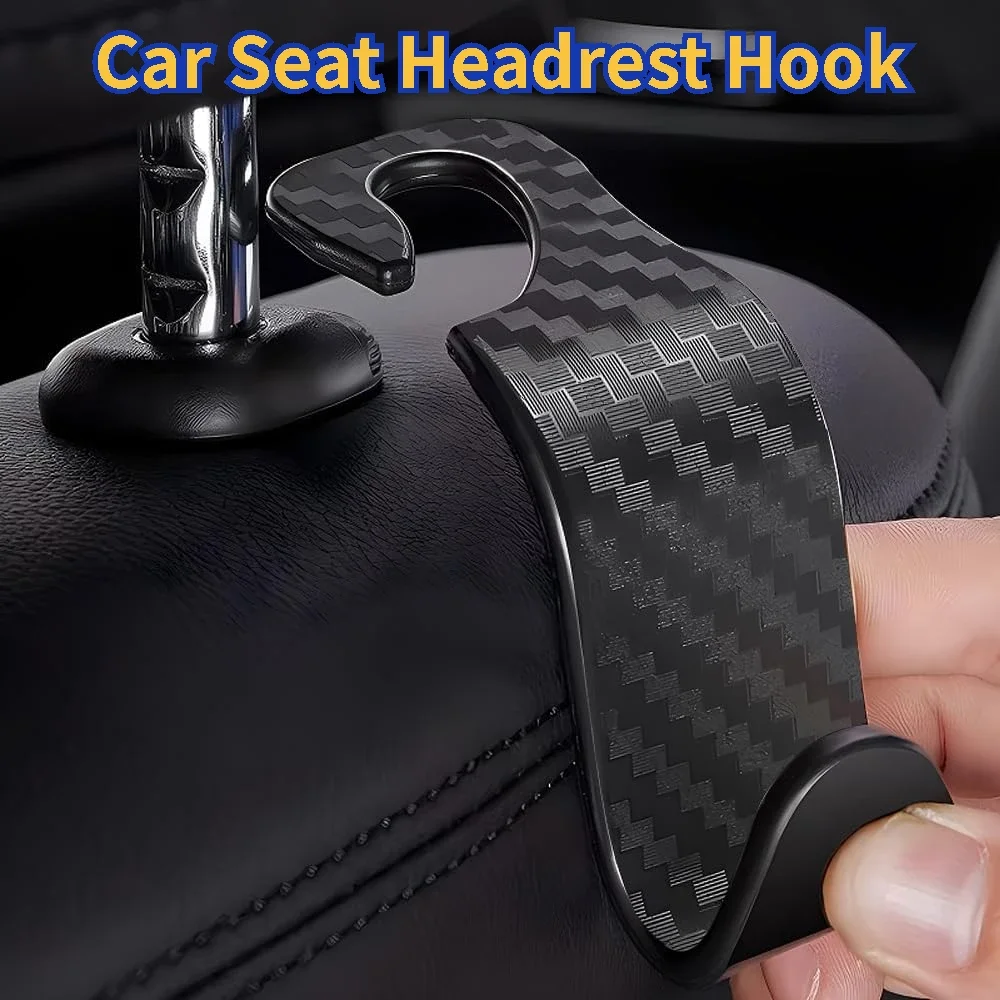 

GEFENSI 4-пакетный крючок для подголовника автомобильного сиденья, универсальный автомобильный органайзер для хранения автомобиля для сумки, кошелька, пальто, тип S, клетчатый Bla