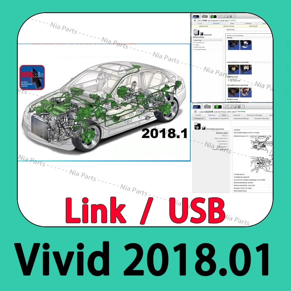 Vivid workshop DATA 2018 VM Diagnostic software Repair equipment obd2 scanner Code reader tuning auto Program Scanning tool VCI