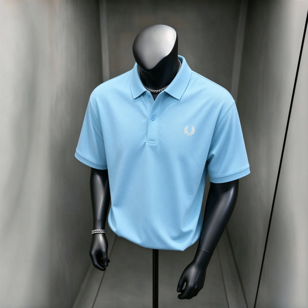 Fred Perry POLO, Men's Fred Perry light luxury street fashion polo, FP business casual embroidery breathable polo shirt