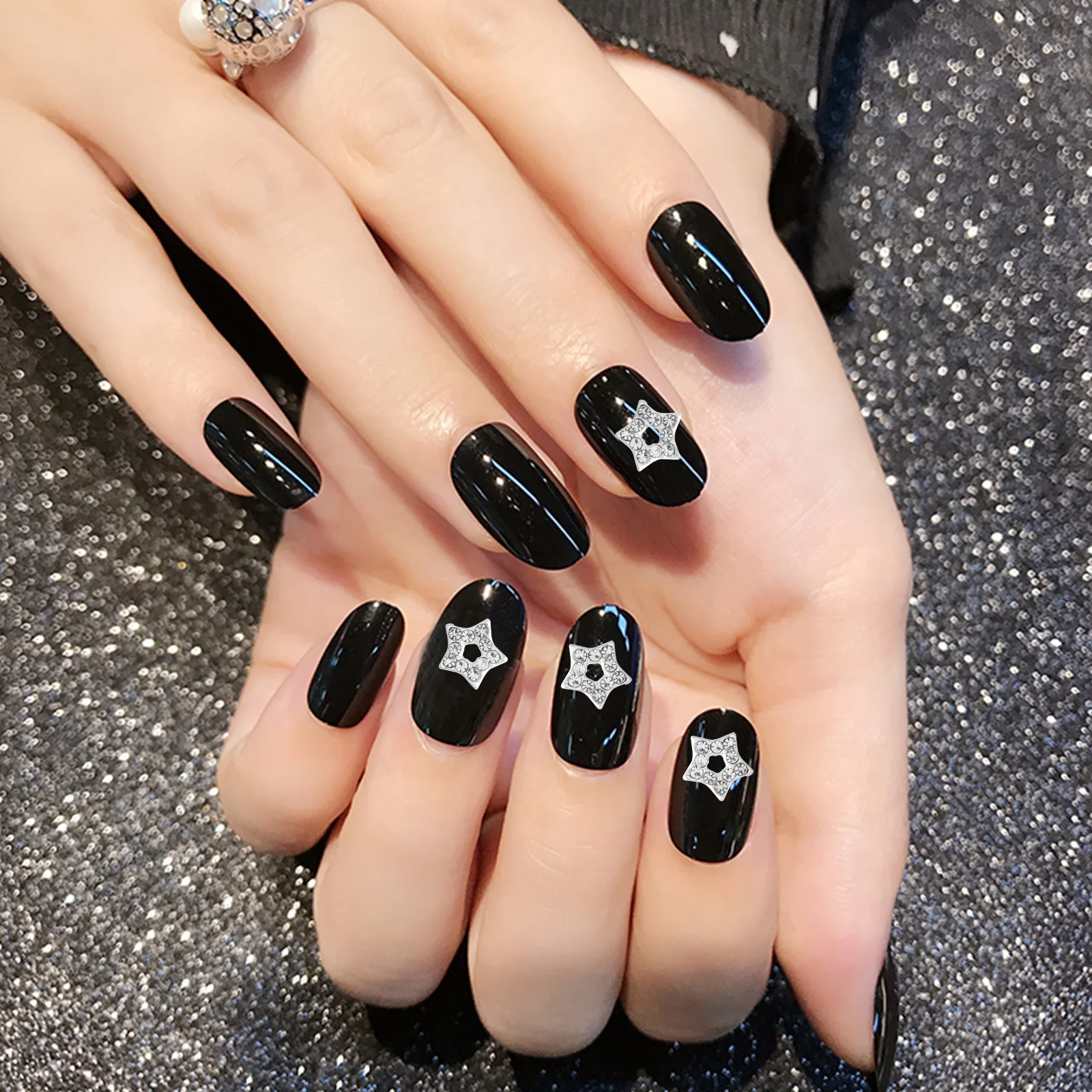 

10Pcs Delicate Star Pendant Nail Charms Ample Quantity for Professional Manicure Tools Nail Art Design Rhinestones Decorations