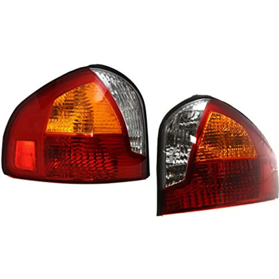 

Tail Light Assembly for Hyundai Santa Fe 20012004 with Halogen Bulbs Driver and Passenger Side Replacement Lights for Improved