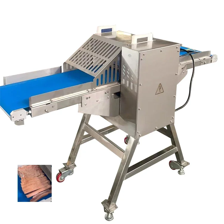 Fresh Meat Fish Fillet Slicer Cutting Machine Automatic Fresh Meat Strip Cutting Machine