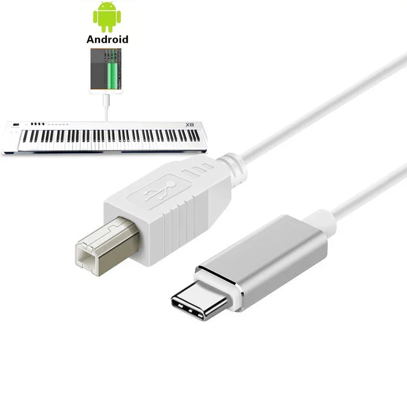 Adapter kabla USB B OTG dla kontrolera Android Samsung Xiaomi do Midi Elektroniczny kabel do drukarki instrumentów muzycznych