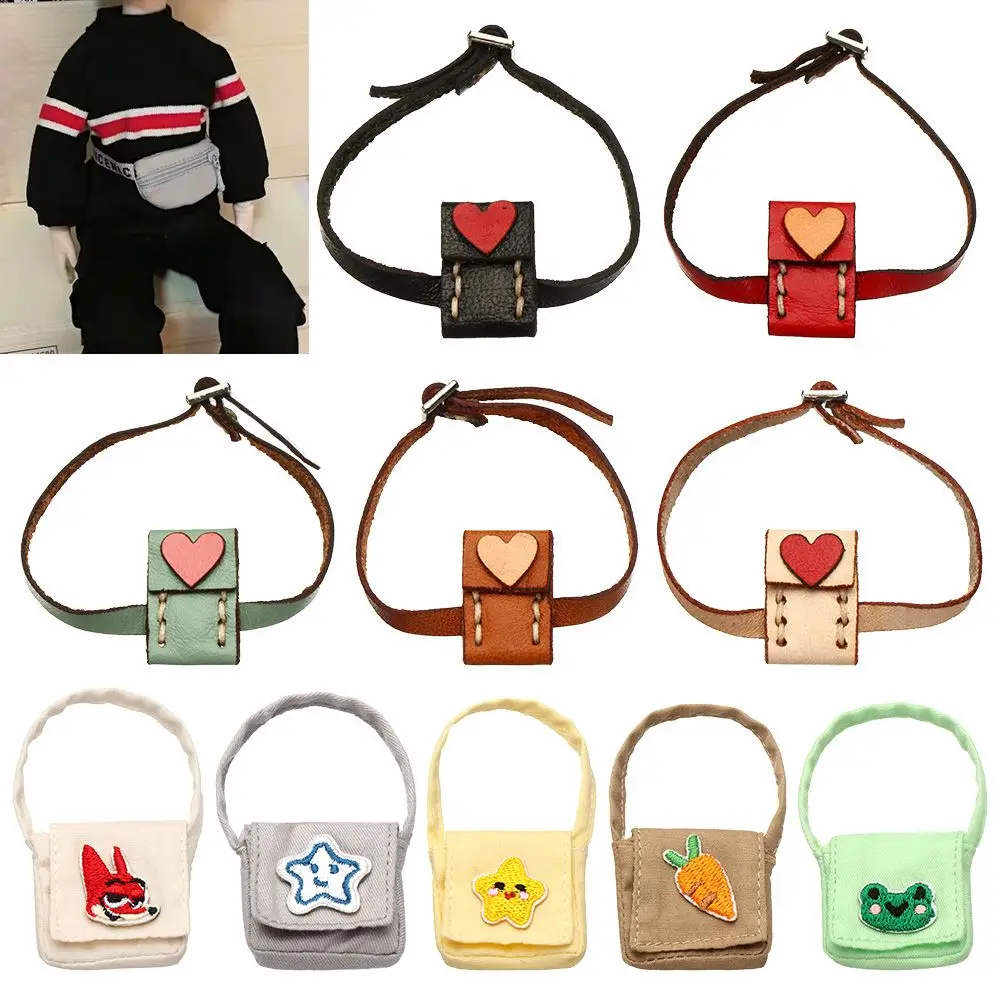 Fashion 1/6 1/8 1/12 Purse Vest Cloth Bag Dolls Backpack PU Leather Bag Doll Accessories