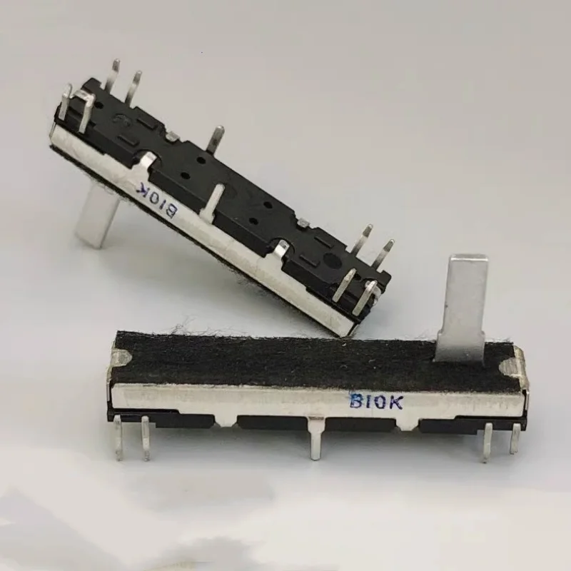 1pcs，Straight slip potentiometer，B10K，8Pin，  Total length 45mm，CT670，Keyboard volume putter