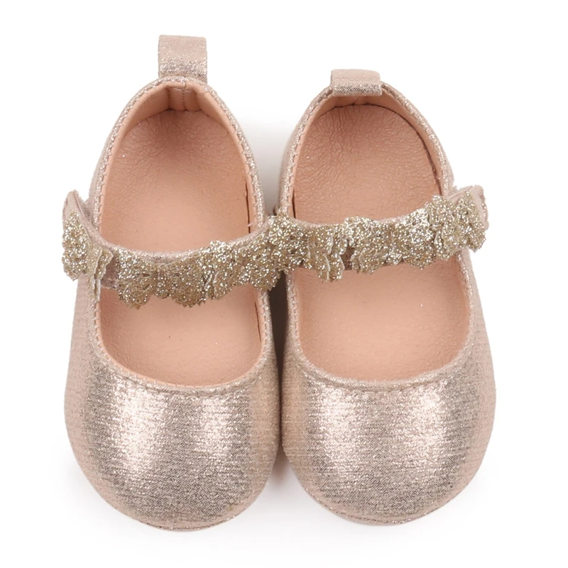 Fashion Newborn Baby Items Girls Crib Shoes Toddler First Trainer Casual Bling Butterfly Loafers Infant Dolls for Training Gifts