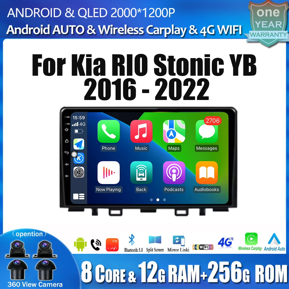 

Car Radio for Kia RIO Stonic YB 2016 - 2022 Android OS Intelligent Touch Screen Wireless Carplay Auto GPS Navigation Accessroy