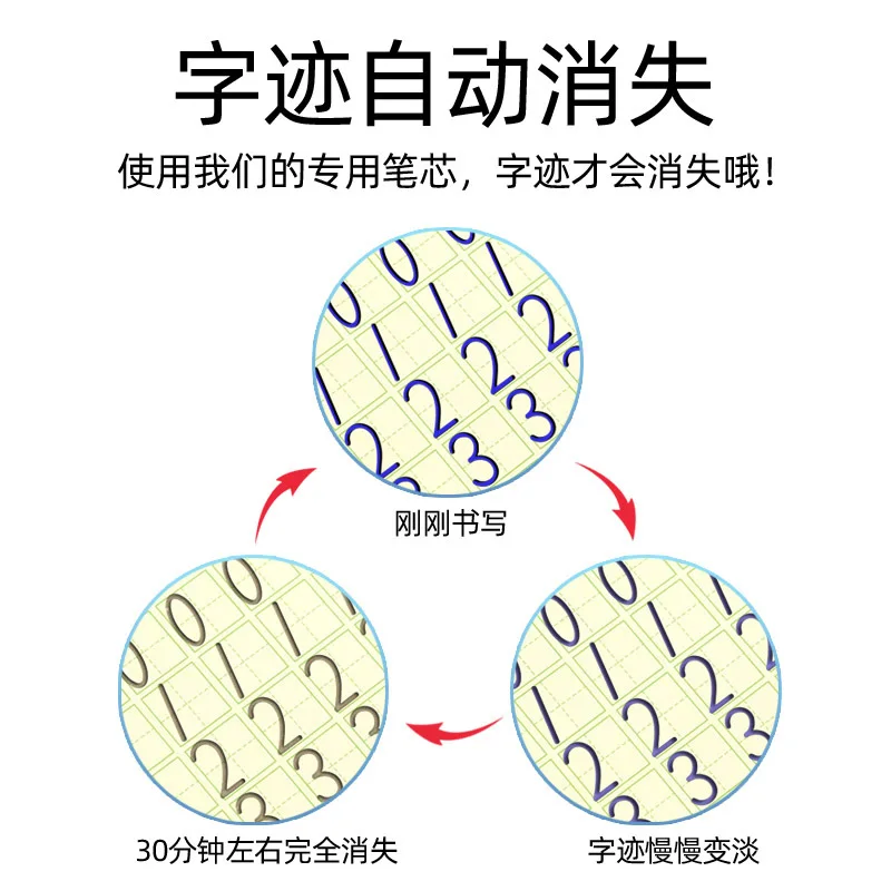 Carta per calligrafia groove per bambini, carta per calligrafia pinyin per scuola materna digitale, copia di caratteri cinesi