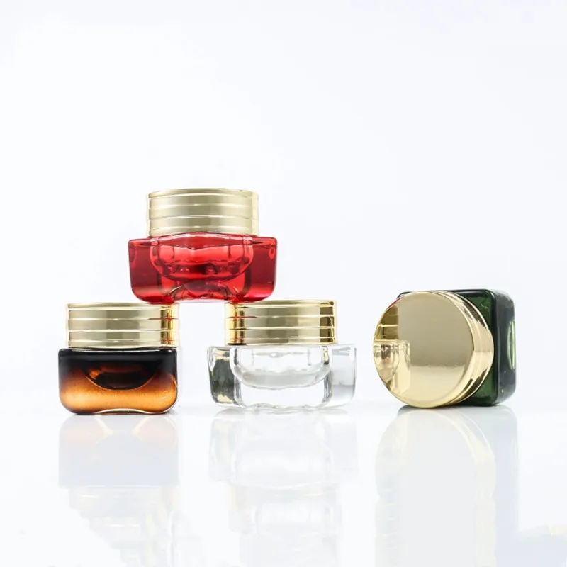 

15g Glass Eye Face Cream Jar Body Lotion Packaging Bottle Sample Travel Empty Refillable Cosmetic Cream Jar Storage Bottle Jar