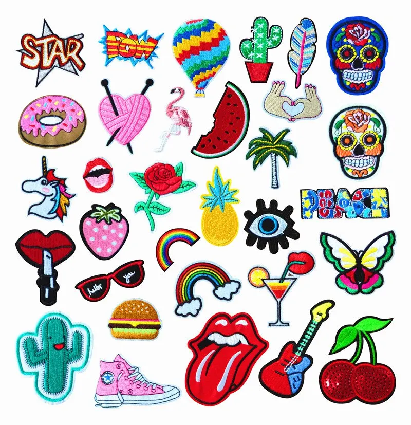 Cartoon Fruit Patches For Clothing Thermoadhesive Patches Cute Animal Patch Iron on Embroidery Patches on Clothes Applique