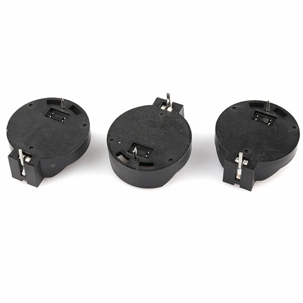 10Pcs CR2032 3V Button Coin Cell Battery Socket Holder Case Mini Battery Storage Box Black Color